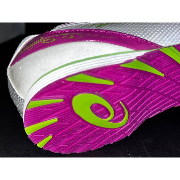 ASICS Womens Hyper-Rocketgirl 5 Track Shoes 9.5 White/Fuschia/Apple Green - Picture 8 of 8